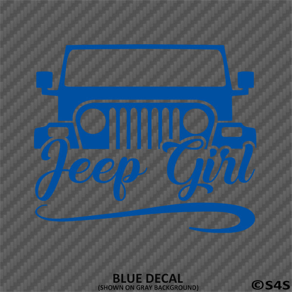 Jeep Girl Wrangler Silhouette Vinyl Decal Version 1 - S4S Designs