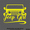Jeep Girl Wrangler Silhouette Vinyl Decal Version 1 - S4S Designs