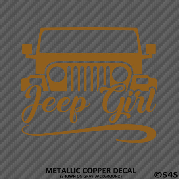 Jeep Girl Wrangler Silhouette Vinyl Decal Version 1 - S4S Designs