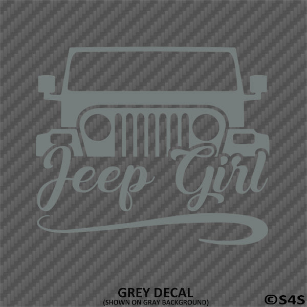 Jeep Girl Wrangler Silhouette Vinyl Decal Version 1 - S4S Designs