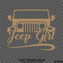 Jeep Girl Wrangler Silhouette Vinyl Decal Version 1 - S4S Designs