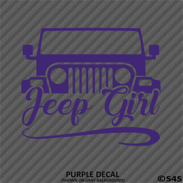 Jeep Girl Wrangler Silhouette Vinyl Decal Version 1 - S4S Designs