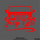 Jeep Girl Wrangler Silhouette Vinyl Decal Version 1 - S4S Designs