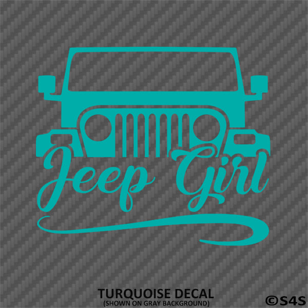Jeep Girl Wrangler Silhouette Vinyl Decal Version 1 - S4S Designs
