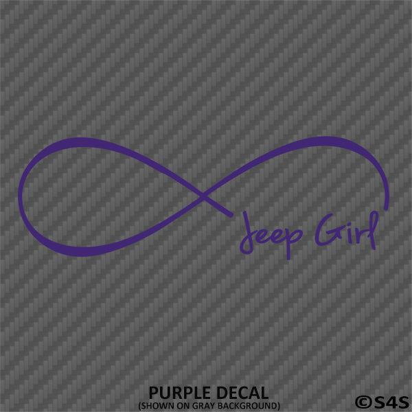 Jeep Girl Forever Infinity Symbol Vinyl Decal - S4S Designs
