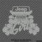 For Jeep: Jeep Girl Hibiscus Flowers Vinyl Decal