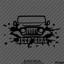 For Jeep: Jeep Girl Mud Splash Vinyl Decal