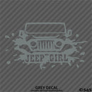 For Jeep: Jeep Girl Mud Splash Vinyl Decal