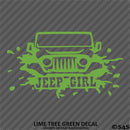 For Jeep: Jeep Girl Mud Splash Vinyl Decal