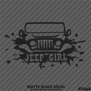 For Jeep: Jeep Girl Mud Splash Vinyl Decal