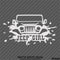 For Jeep: Jeep Girl Mud Splash Vinyl Decal