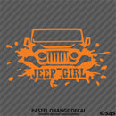 For Jeep: Jeep Girl Mud Splash Vinyl Decal