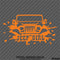 For Jeep: Jeep Girl Mud Splash Vinyl Decal