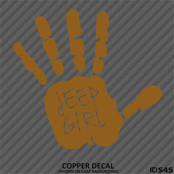 Jeep Girl Hand Wave Vinyl Decal - S4S Designs