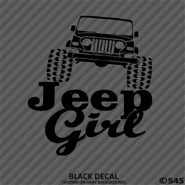 Jeep Girl Wrangler Silhouette Vinyl Decal Version 3 - S4S Designs