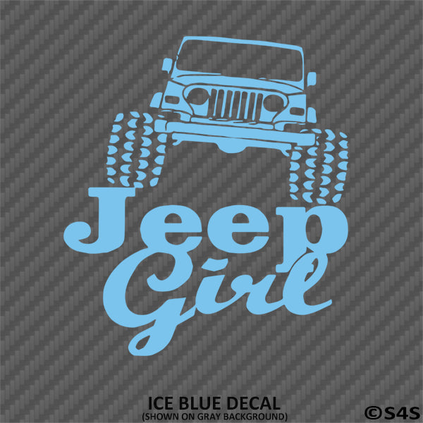 Jeep Girl Wrangler Silhouette Vinyl Decal Version 3 - S4S Designs
