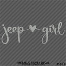 For Jeep: Jeep Girl Signature With Heart Vinyl Decal
