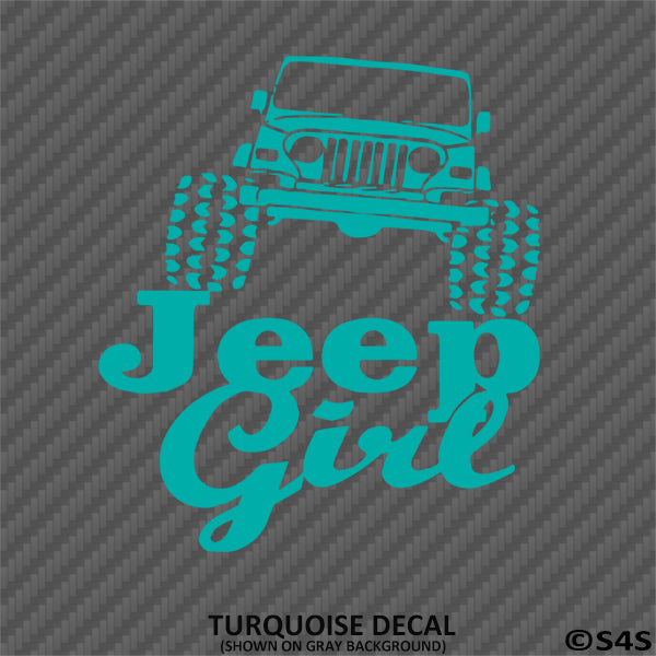 Jeep Girl Wrangler Silhouette Vinyl Decal Version 3 - S4S Designs