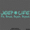 Jeep Life: Fix, Break, Repair, Repeat Vinyl Decal - S4S Designs