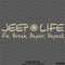 Jeep Life: Fix, Break, Repair, Repeat Vinyl Decal - S4S Designs