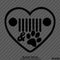 Jeep Love: Heart, Grille, Dog Paw Vinyl Decal - S4S Designs