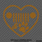 Jeep Love: Heart, Grille, Dog Paw Vinyl Decal - S4S Designs