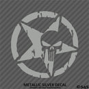 For Jeep: Distressed Star With Punisher Skull Vinyl Decal