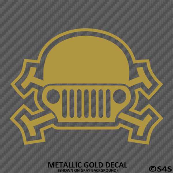 Jeep Skull & Crossbones Vinyl Decal - S4S Designs