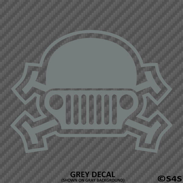 Jeep Skull & Crossbones Vinyl Decal - S4S Designs