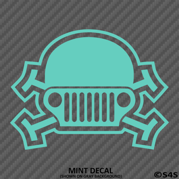 Jeep Skull & Crossbones Vinyl Decal - S4S Designs