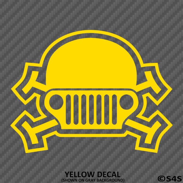 Jeep Skull & Crossbones Vinyl Decal - S4S Designs
