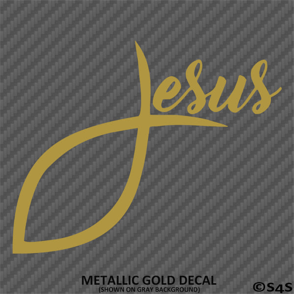 Fish God Design Sticker Jesus Fish God Vinyl Decal – S4S Designs