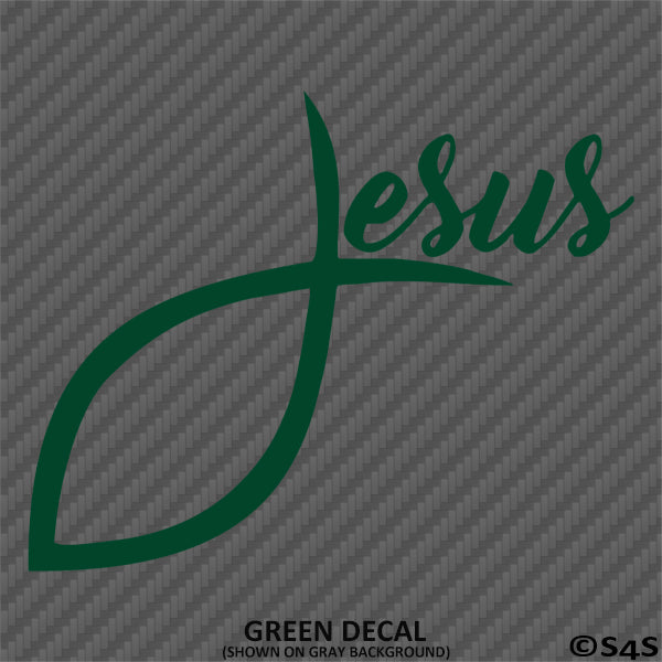 Fish God Design Sticker Jesus Fish God Vinyl Decal – S4S Designs