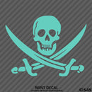 Jolly Roger Pirate Flag Skull & Swords Vinyl Decal - S4S Designs