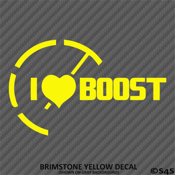 I Love Boost Turbo Racing Automotive Vinyl Decal