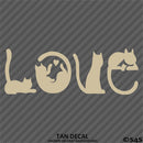 Love Cats Cute Silhouette Vinyl Decal