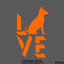 Love Dog Silhouette Pet Vinyl Decal