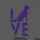 Love Dog Silhouette Pet Vinyl Decal