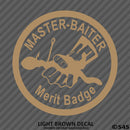 Master-Baiter Merit Badge Funny Fishing Vinyl Decal - S4S Designs