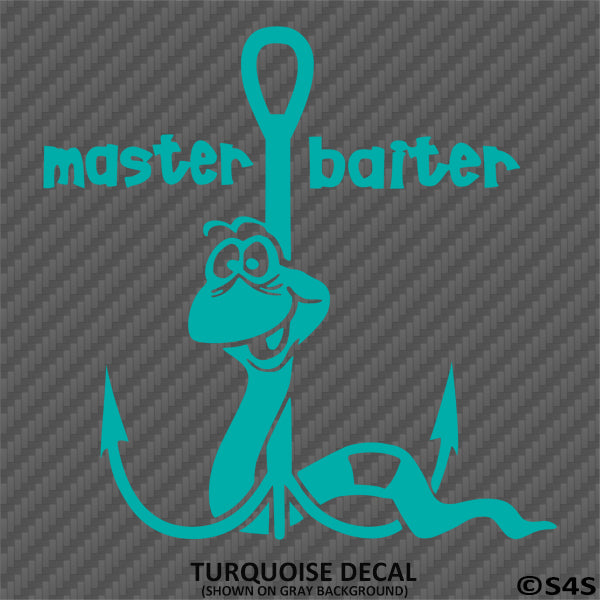 Master-Baiter Work On Hook Funny Fishing Vinyl Decal - S4S Designs