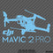 DJI Mavic 2 Pro Drone Silhouette Vinyl Decal - S4S Designs
