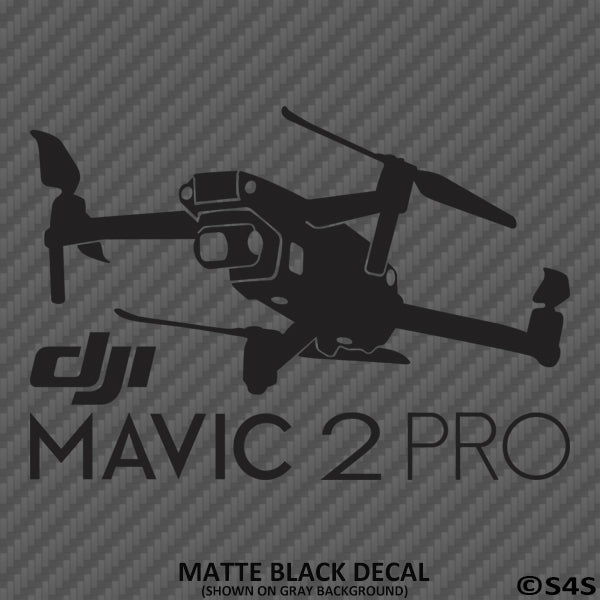 DJI Mavic 2 Pro Drone Silhouette Vinyl Decal - S4S Designs
