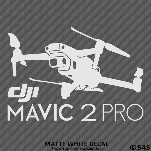 DJI Mavic 2 Pro Drone Silhouette Vinyl Decal - S4S Designs