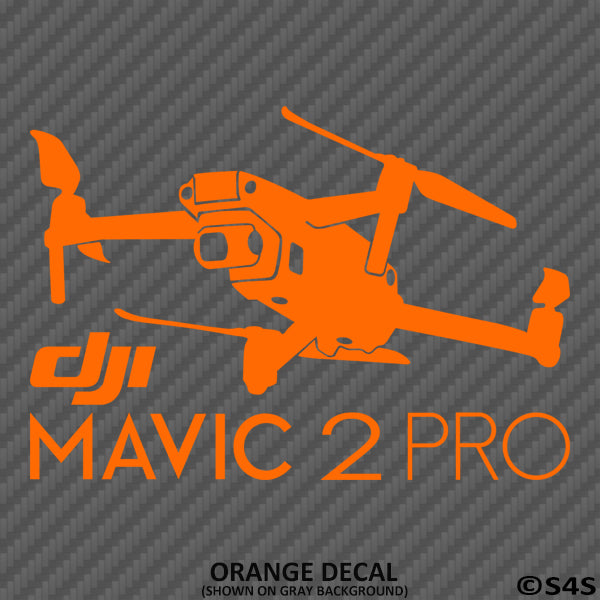 DJI Mavic 2 Pro Drone Silhouette Vinyl Decal - S4S Designs