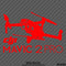 DJI Mavic 2 Pro Drone Silhouette Vinyl Decal - S4S Designs
