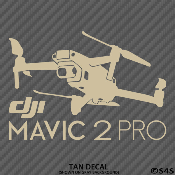 DJI Mavic 2 Pro Drone Silhouette Vinyl Decal - S4S Designs