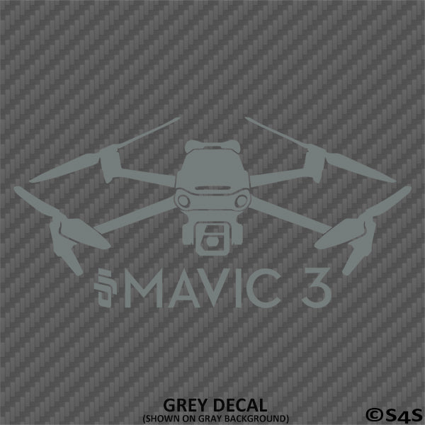 DJI Mavic 3 Drone Silhouette Vinyl Decal