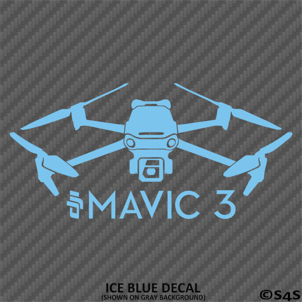 DJI Mavic 3 Drone Silhouette Vinyl Decal