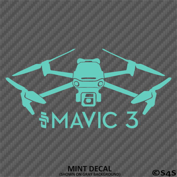 DJI Mavic 3 Drone Silhouette Vinyl Decal