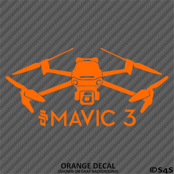 DJI Mavic 3 Drone Silhouette Vinyl Decal